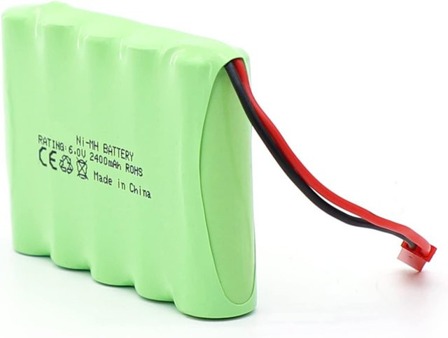 YUNIQUE EUROPE RC Akku 6V 2400mAh Wiederaufladbar Ni-MH AA mit JST-Stecker grün - Bild 1