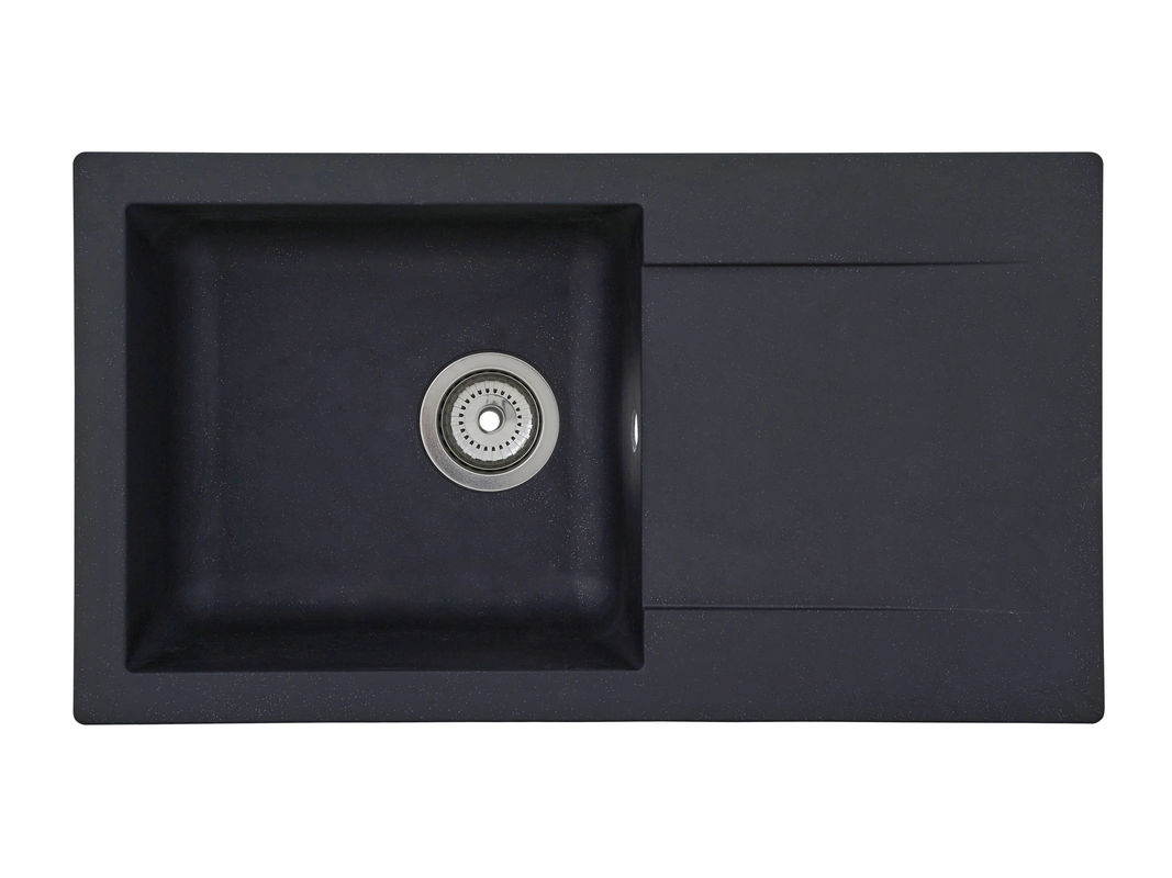 Respekta Einbauspüle Denver Mineralite Schwarz B/H/T: 78 x 17 x 43,5 cm - Bild 3