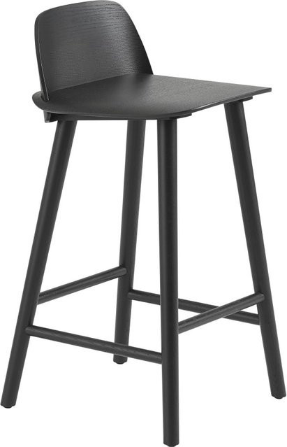Muuto Nerd Barhocker aus Holz in Schwarz - Bild 1