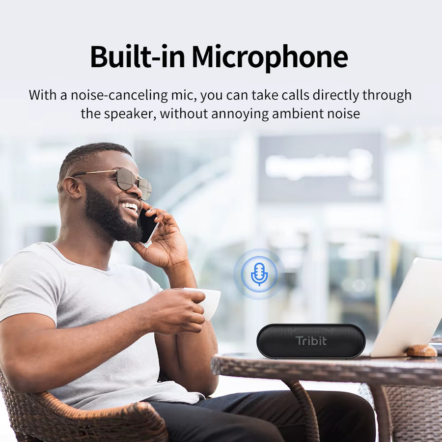 Tribit XSound Go Bluetooth-Lautsprecher in Schwarz mit 16W Klang, tiefem Bass und 24 Stunden Akkulaufzeit, IPX7 wasserdicht und Bluetooth 5.3 - Bild 7