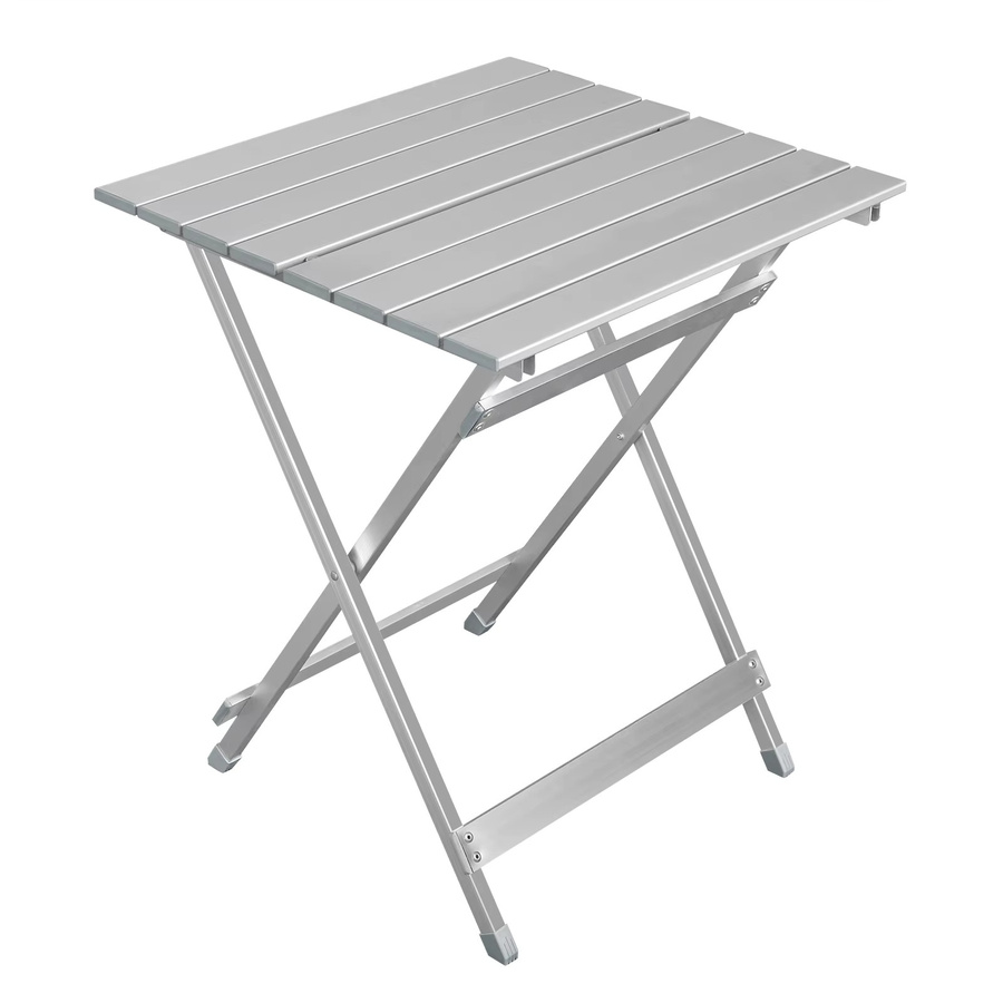 WOLTU Aluminium-Klapptisch für Garten und Camping, faltbarer Picknicktisch aus Metall in Schwarz oder Silber, rechteckiger Beistelltisch für Balkon und Outdoor-Aktivitäten - Bild 1