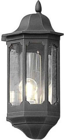 Konstsmide Außenwandleuchte Schwarz aus Metall mit Glas und E27 Fassung - Bild 1