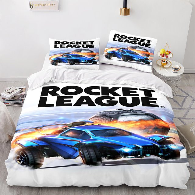 Rocket League Bettwäsche Set für Kinder mit Bettbezug und Kissenbezug, Blau, B/H: 135 x 200 cm - Bild 1