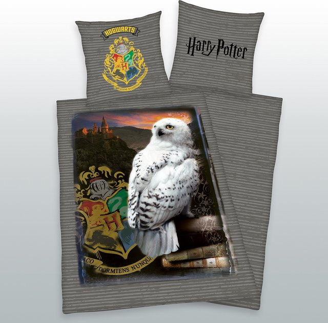 Harry Potter Bettwäsche Herding aus Baumwolle, Reversible, Multicolour, Kissenbezug 80 x 80 cm, Bettbezug 135 x 200 cm - Bild 1