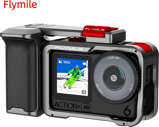 Flymile Action 6 Metallkäfig mit Griff-Kit und Erweiterungsadapter für DJI Osmo Action 6 Video-Zubehör - Bild 1
