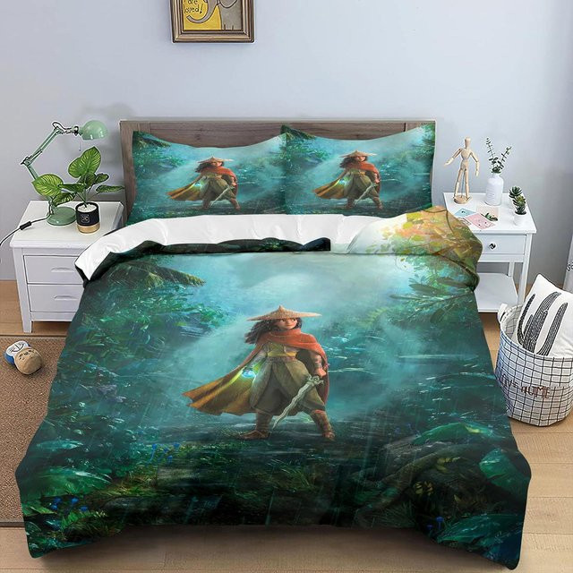 Bettwäsche Set Raya und der letzte Drache mit Kissenbezug Multicolor, King Size, B/H: 245 x 210 cm - Bild 1