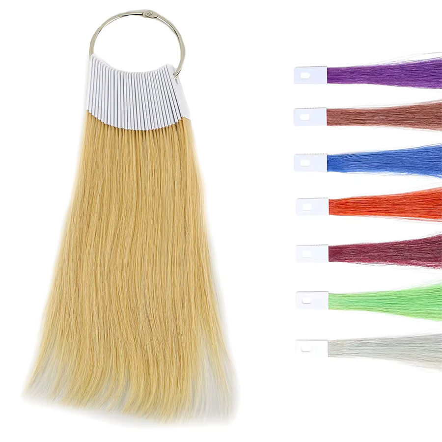 Mosalay Haarverlängerungs-Farbringe, 30 Stück, 8 Farben, Echthaar, Unisex - Bild 3