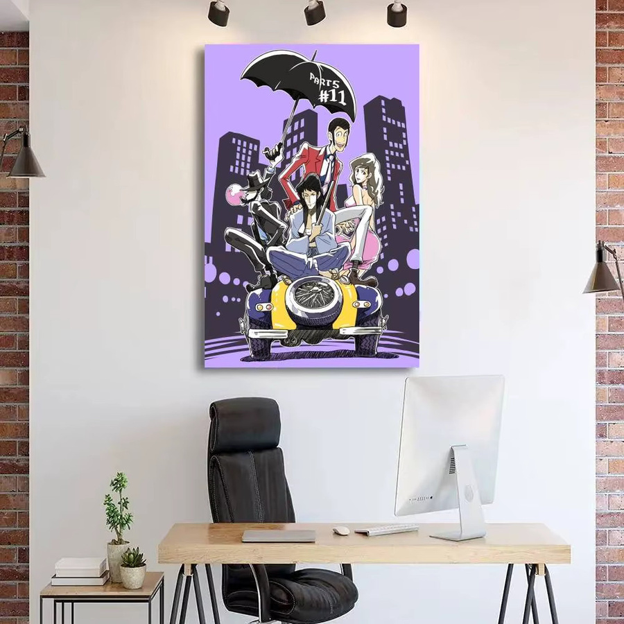 L-Lupin III Comics Poster als Leinwanddruck für dein Wohnzimmer oder Schlafzimmer, moderne Wanddekoration in Mehrfarbig - Bild 2