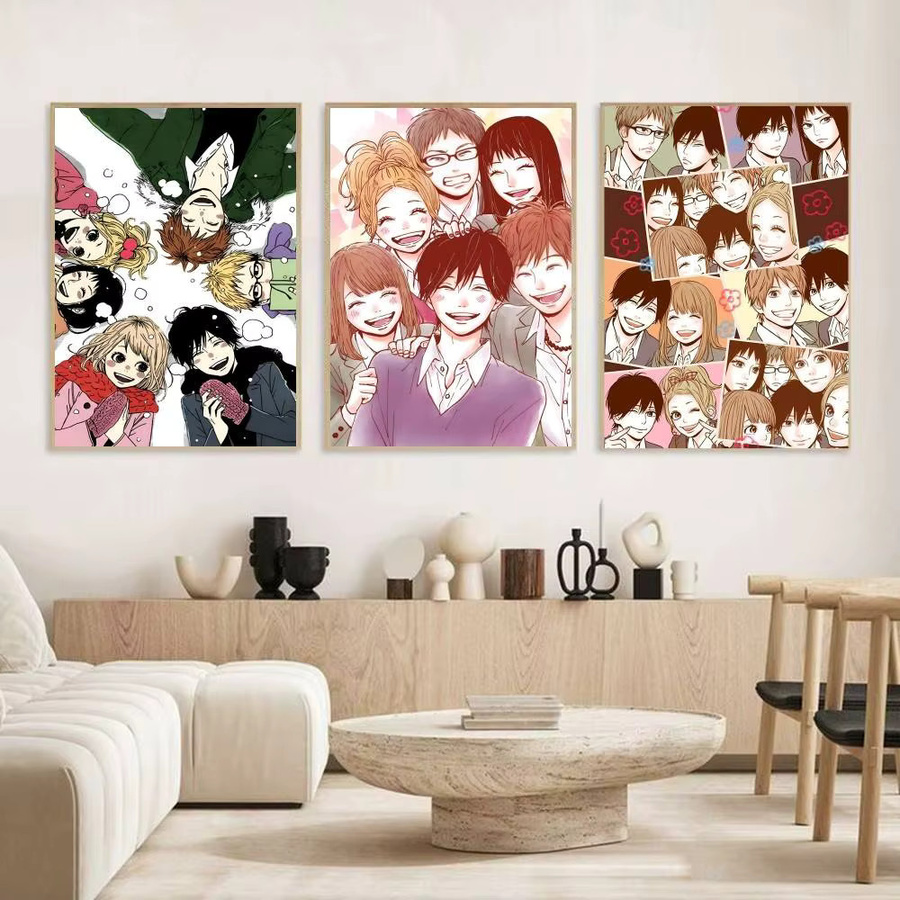 Selbstklebender Japanischer Manga Anime Papierdruck in Orange und Multicolour für deine Wandgestaltung - Bild 3