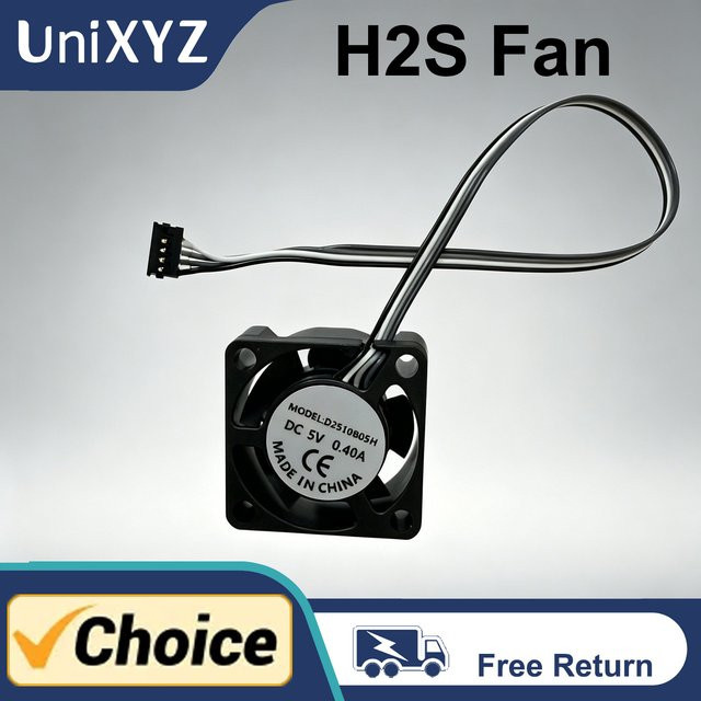Bambu Lab H2S Hotend-Kühlventilator mit Doppelkugellager, bürstenloser 2510 Lüfter in Schwarz für FDM 3D-Drucker-Kühlsysteme - Bild 1