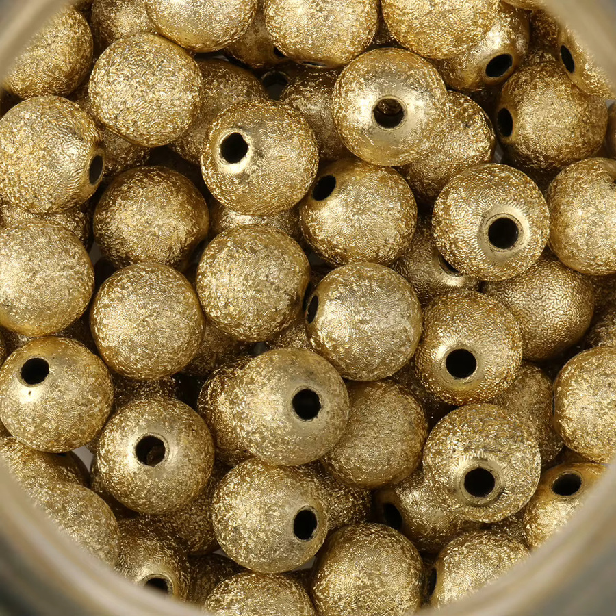 LNMBII Abstandshalter-Faltenperlen, silbrig-goldfarben, Kunststoff, 4–12 mm, Unisex - Bild 2