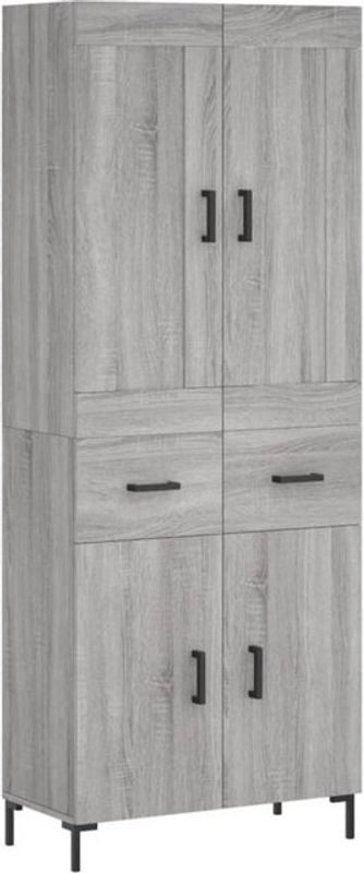 Vidaxl Highboard Modern in Grau aus Holzwerkstoff und Metall, B/T/H: 69,5 x 34 x 180 cm - Bild 1