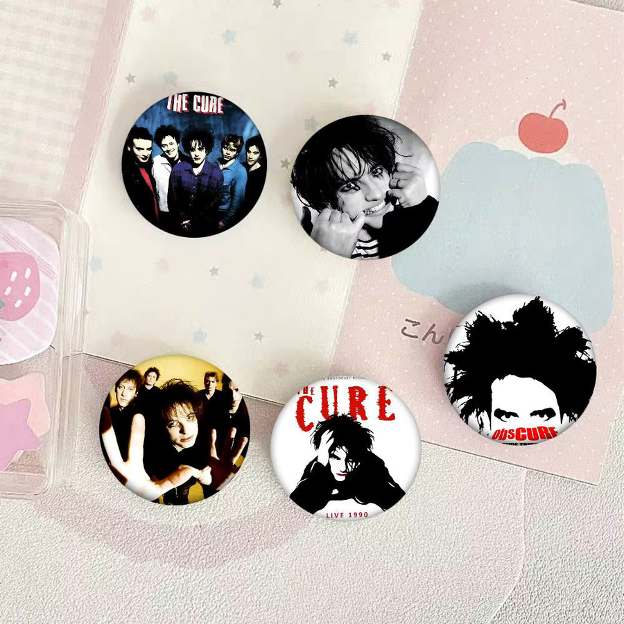 Brochen T-The C-Cure Rockband, Emaille-Pins, Cartoon-Stil, rund - Bild 4