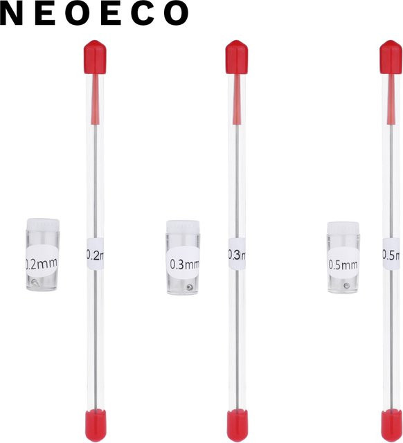 NEOECO Airbrush-Düse und Nadel Ersatzset in Silber für Airbrush-Spritzpistolen, Größen: 0,2 mm, 0,3 mm und 0,5 mm - Bild 1