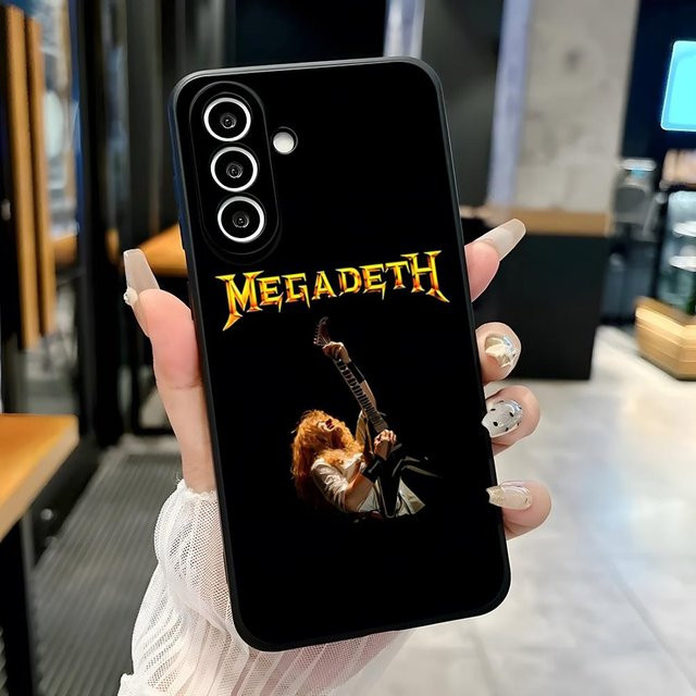 Stoßfeste Handyhülle Megadeth Metal Band für Samsung Galaxy A25 A13 A33 5G A54 A36 A35 A56 A52 A14 A21S in Schwarz - Bild 1