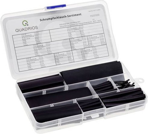 Quadrios Schrumpfschlauchsortiment Schwarz mit 3:1 Schrumpfrate - Bild 1