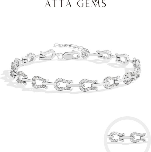 ATTAGEMS Armband, Moissanit, 925 Silber, Damen - Bild 1