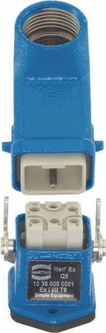 HARTING Steckverbinder-Set 10360050001, Gesamtpolzahl: 5 + PE, Blau - Bild 1