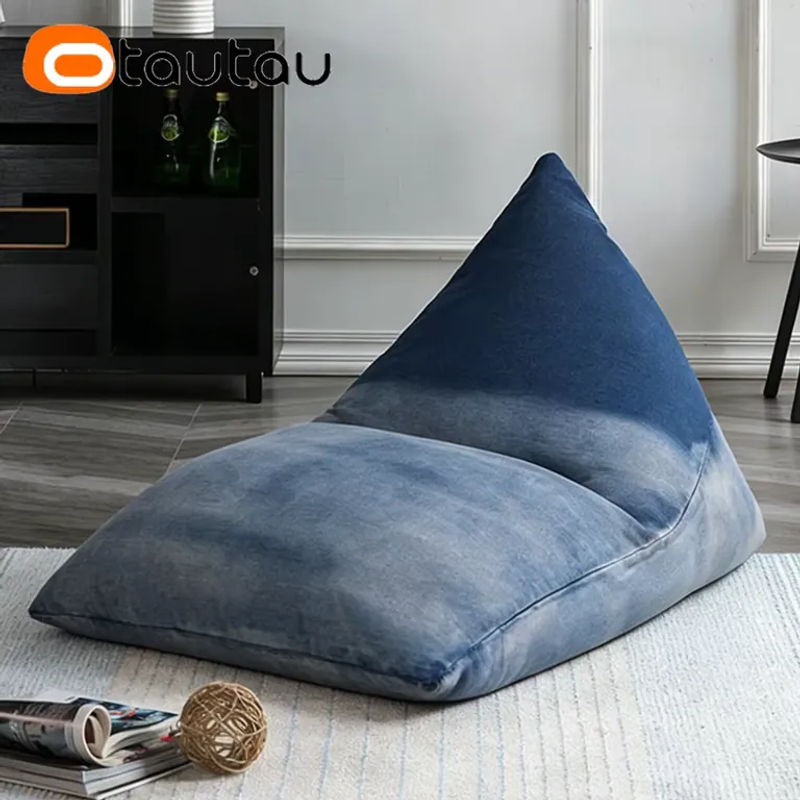 OTAUTAU Sitzsackbezug SF573 aus Baumwoll-Denim in Blau - Bild 6