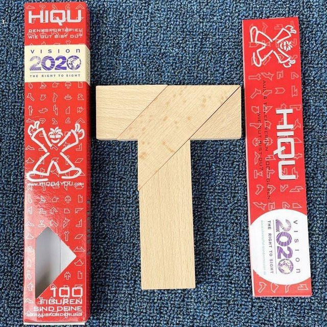 MagicMonkey T-förmiges Holz-Tangram-Puzzle, Lernspielzeug, ab 3 Jahre - Bild 1