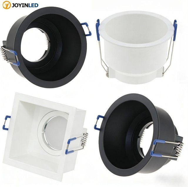 JOYINLED LED Einbaustrahler GU10 aus Zinklegierung, rund, Anti-Glare Deckenleuchte für 80mm Ausschnitt, erhältlich in Weiß oder Schwarz - Bild 1