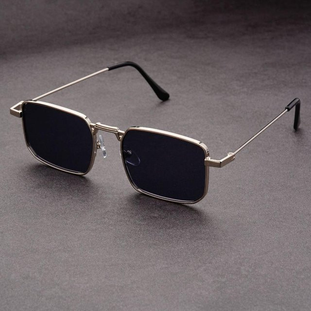 Fable Sonnenbrille, Rechteckig, Vollrand, Metall, Unisex, black - Bild 1