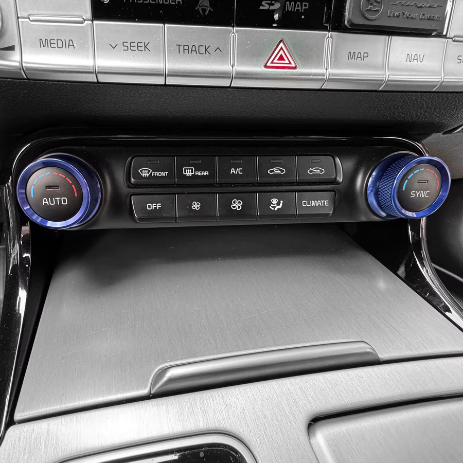 JUIVEEL Klimaanlage Schalter Abdeckung Trim Ring für Kia Stinger 2018-2023 - Bild 2