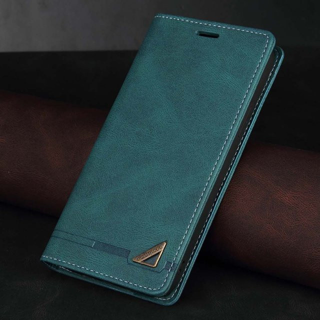 Leder Flip Case Brieftasche für Samsung Galaxy S23 in Blau - Bild 1