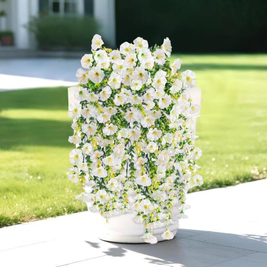 UV-beständige künstliche Prunkwinde als hängende Kunstblume für Garten und Wandbehang zur Dekoration von Hochzeiten und Feiern - Bild 2
