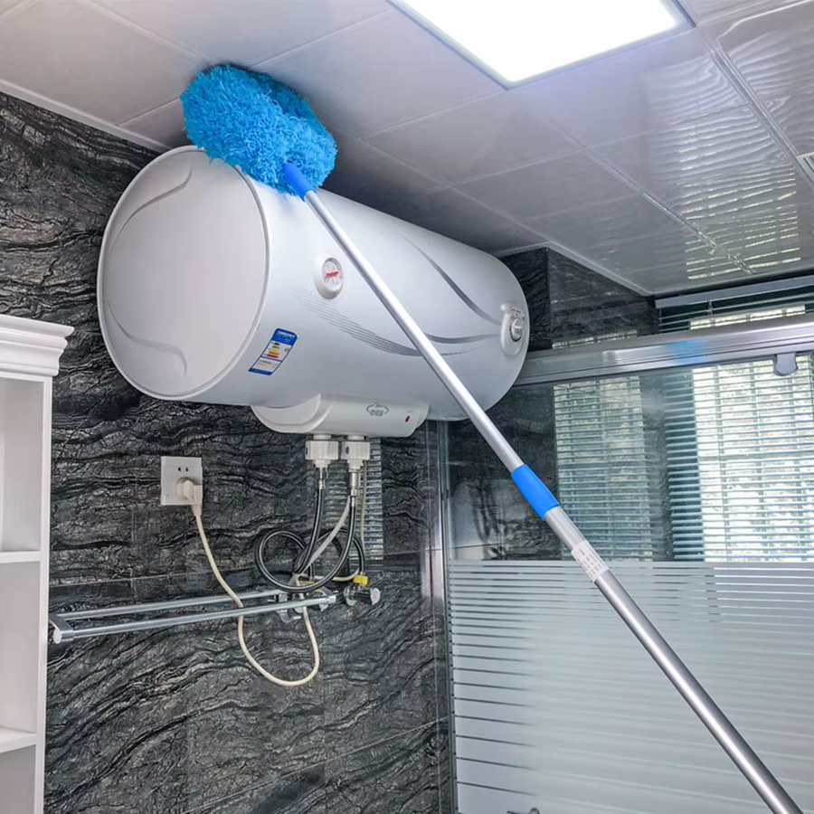 Willstar Deckenventilator-Reiniger mit Teleskopstange und 2 abnehmbaren Mikrofasertuch-Staubköpfen in Blau - Bild 2