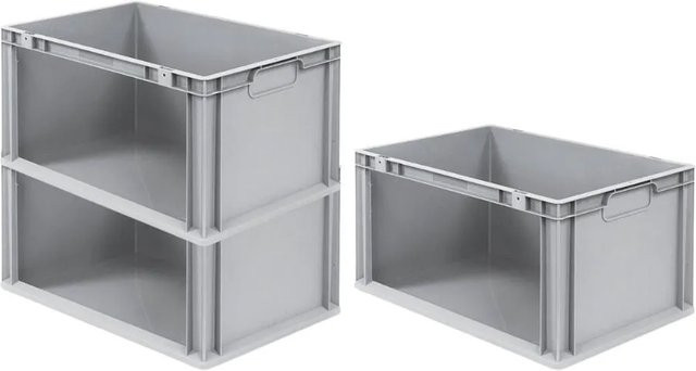 PROREGAL SuperSparSet 3x Eurobox NextGen Store Transportboxen Grau H x B x T: 32 x 40 x 60 cm - Bild 1