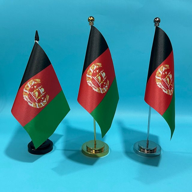 SKY FLAG Schreibtischflagge Afghanistan, Nationalbanner, B/H: 14 x 21 cm, Schwarz - Bild 1