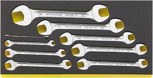 Stahlwille Doppel-Maulschlüssel-Satz TCS WT 10A/9 in Gelb und Silber, Schlüsselweite 1/2 - 25/32 Zoll - Bild 1