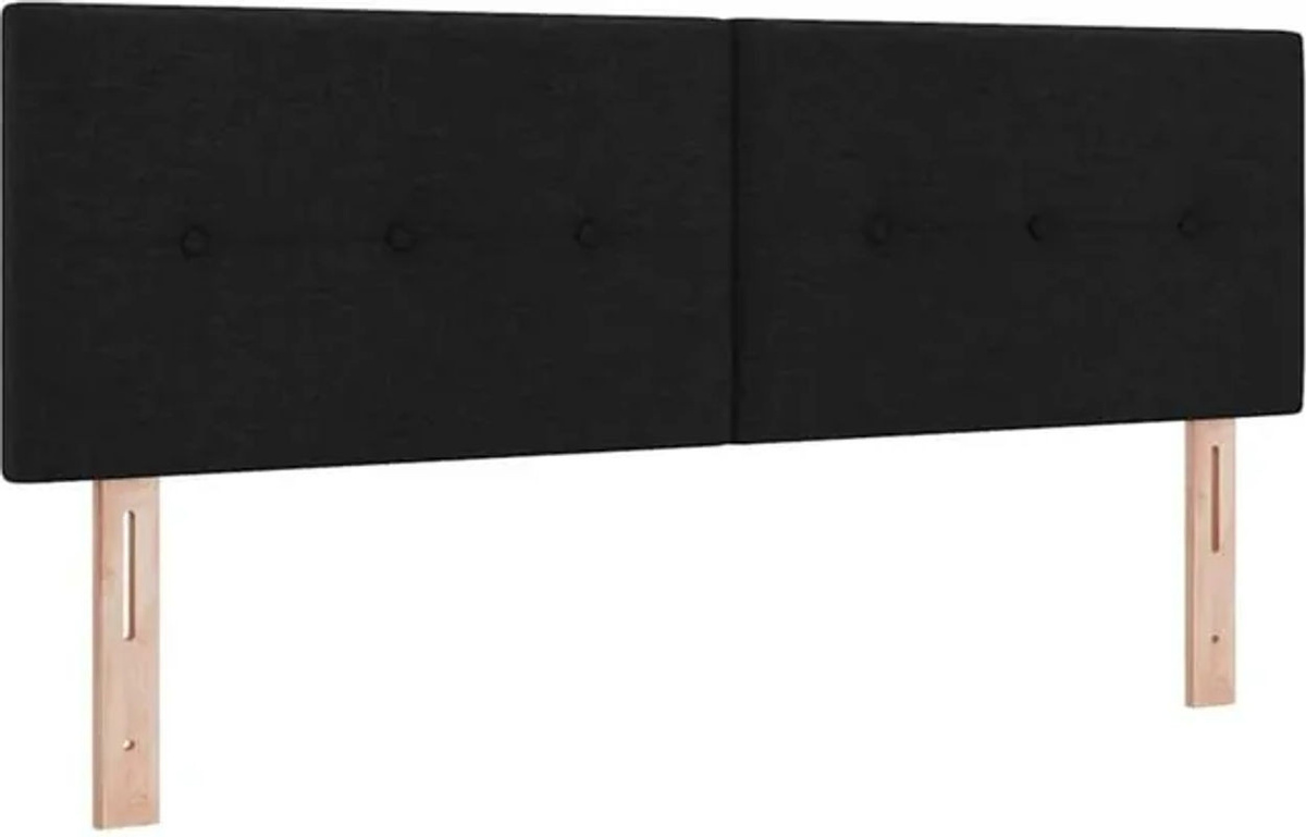 Modernes und minimalistisches Kopfteil aus Stoff in Schwarz von vidaXL, Breite: 140 cm - Bild 1