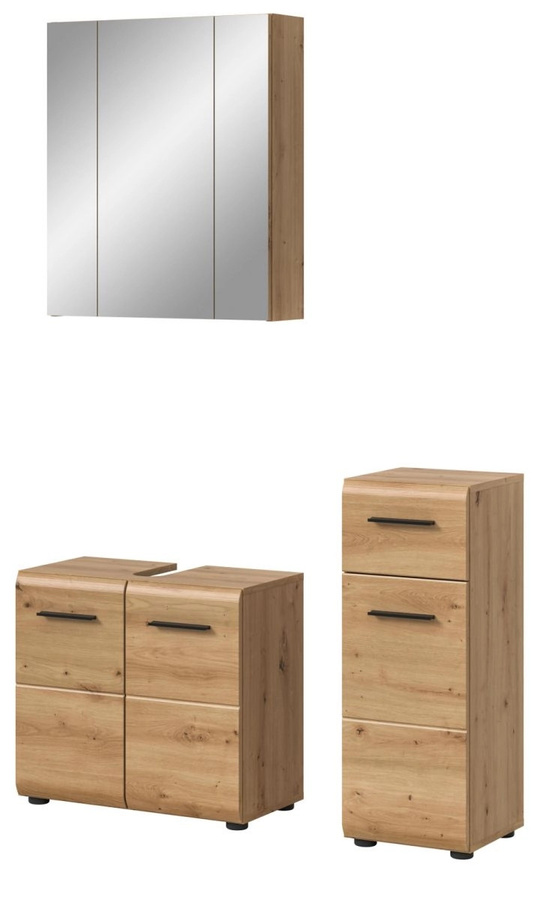 Badmöbel Set Cover von Inn.Furn in Eiche Matt, 3-teilig, Breite: 105 cm, Höhe: 185 cm, Tiefe: 30 cm - Bild 2