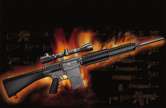 Trumpeter AR15/M16/M4 Family-SR25, Fahrzeug, 1:3, Schwarz - Bild 1
