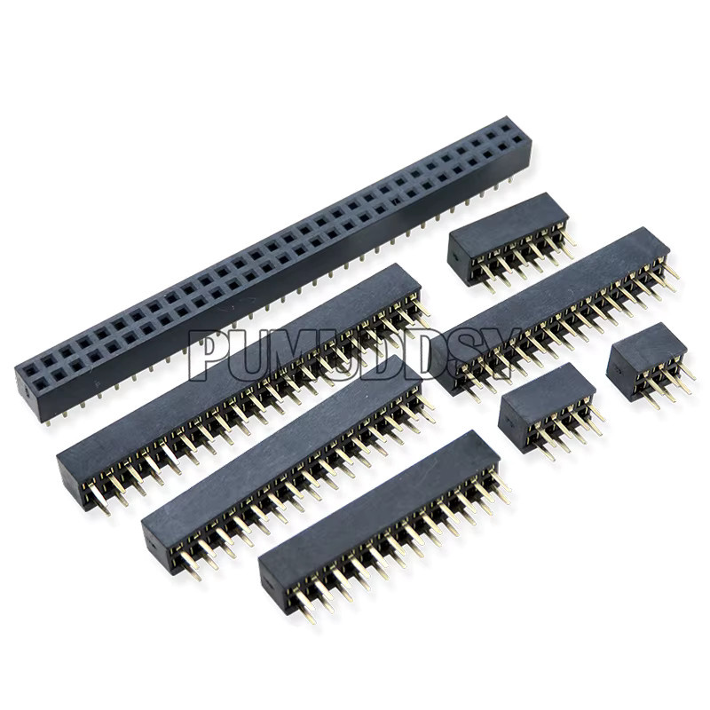 PUMUDDSY Zweireihige gerade Buchsen 2,0 mm Pin Anschlussbuchse, 10 Stück, Schwarz - Bild 2