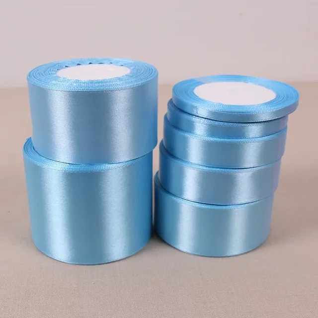Wusmart Satinband Himmelblau für Party-Dekoration und Geschenkverpackung, Länge: 25 Yards - Bild 1