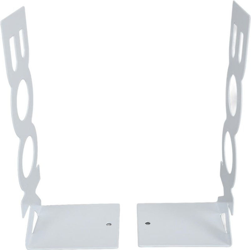 Igeteck Buchstützen L-Form aus Metall in Weiß, Geometrisches Design für Büro und Schule, 2 Stück - Bild 1