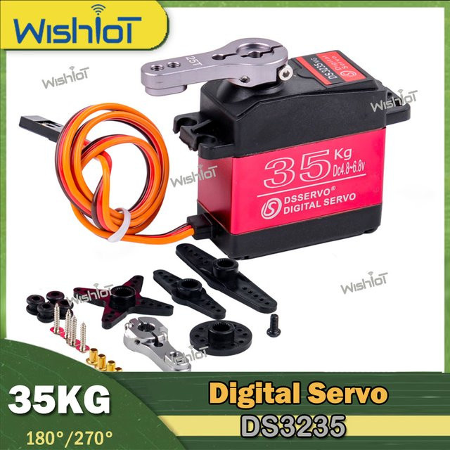 wishiot DS3235-Servomotor, Vollmetallgetriebe, 35 kg, DIY-Spielzeugteile - Bild 1
