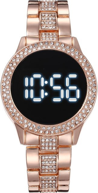 Le Jardin Digitaluhr, Edelstahl, Roségold, Quarz, Damen - Bild 1