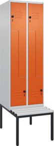 C+P Z-Spind Classic PLUS Sitzbank mit 4 Fächern und Sicherheits-Drehriegel, B/T/H: 212,0 x 60,0 x 81,5 cm - Bild 1