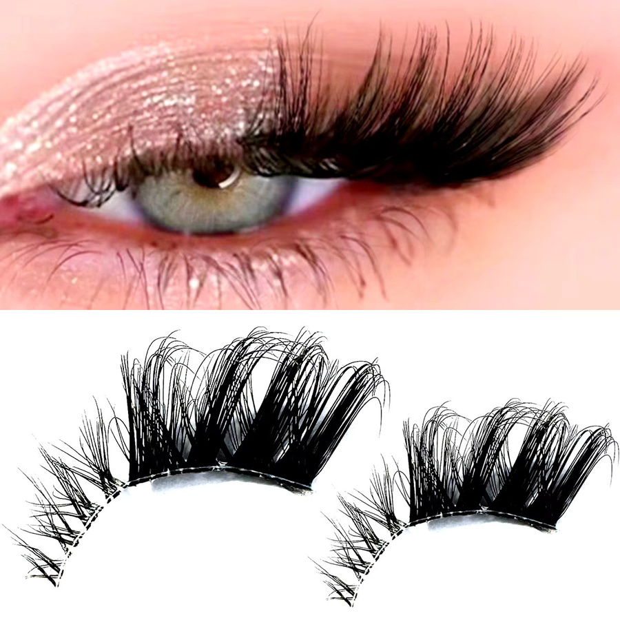 LYBCG Künstliche Wimpern, 7 Paar, Black, Unisex - Bild 4