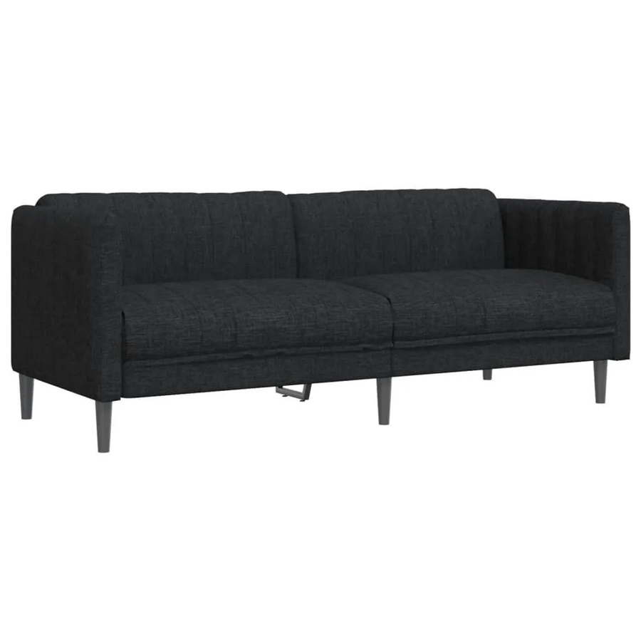 vidaXL 3-Sitzer Sofa modern in Schwarz aus Stoff mit Holzgestell B: 193 cm, H: 76,5 cm, T: 74,5 cm - Bild 2