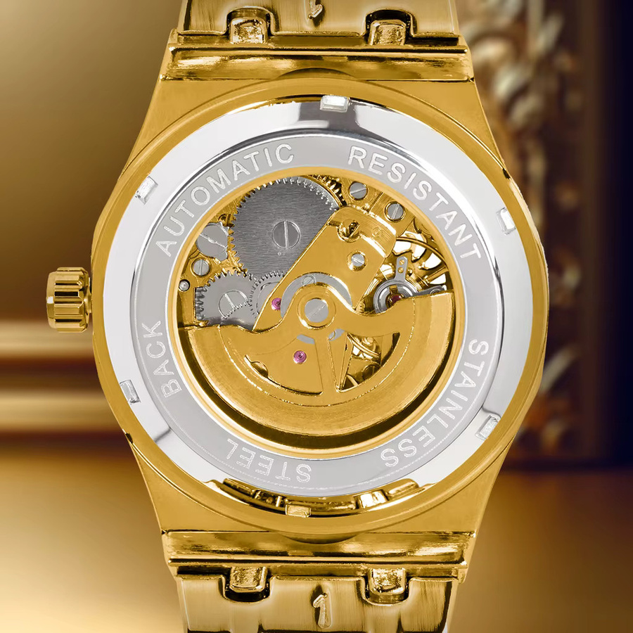 CAROTIF Armbanduhr Automatik, Edelstahl, Schwarz, Herren - Bild 5