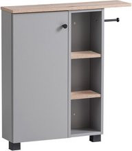 Schildmeyer Nischenschrank Lugo in Platingrau mit Türen und offenen Regalfächern, B: 70,7 cm, H: 76,8 cm - Bild 1