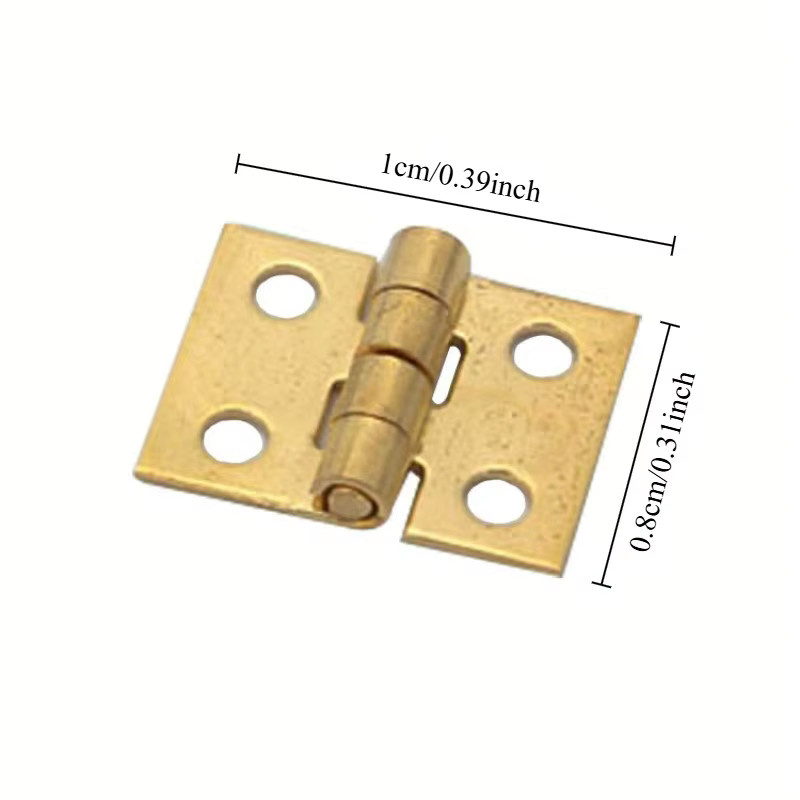 Mini-Scharniermodell aus Stahl in Gold für Schmuckkästchen und Verpackungsboxen - Bild 2