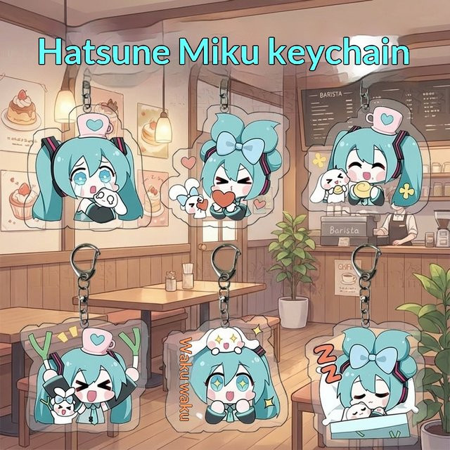 bilibili Hatsune Miku Acryl-Schlüsselanhänger, Mädchen, Kunststoff, Bunt / Mehrfarbig - Bild 1