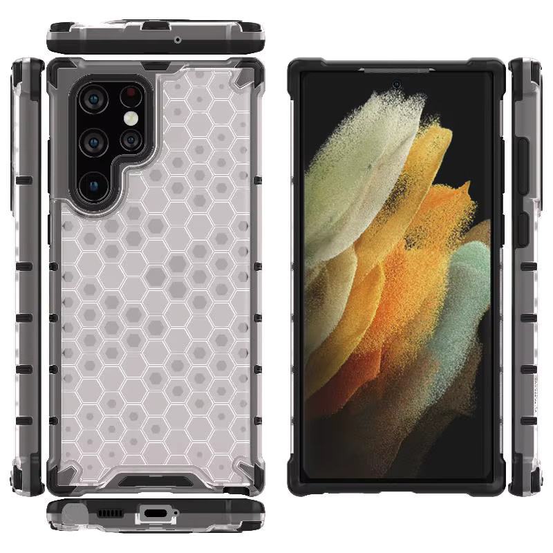 Stoßfeste 2 in 1 Panzerhülle für Samsung Galaxy S21 S22 Plus S23 FE S24 Ultra, transparente Hartschale mit vollem Schutz, Grün - Bild 3
