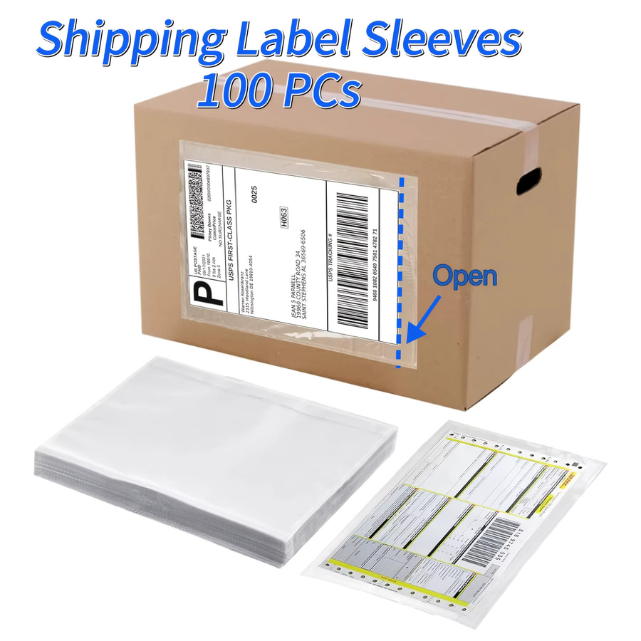 100er-Pack transparente selbstklebende Verpackungslistenbeutel mit Top-Loading-Design, B: 17 cm, H: 25 cm - Bild 2